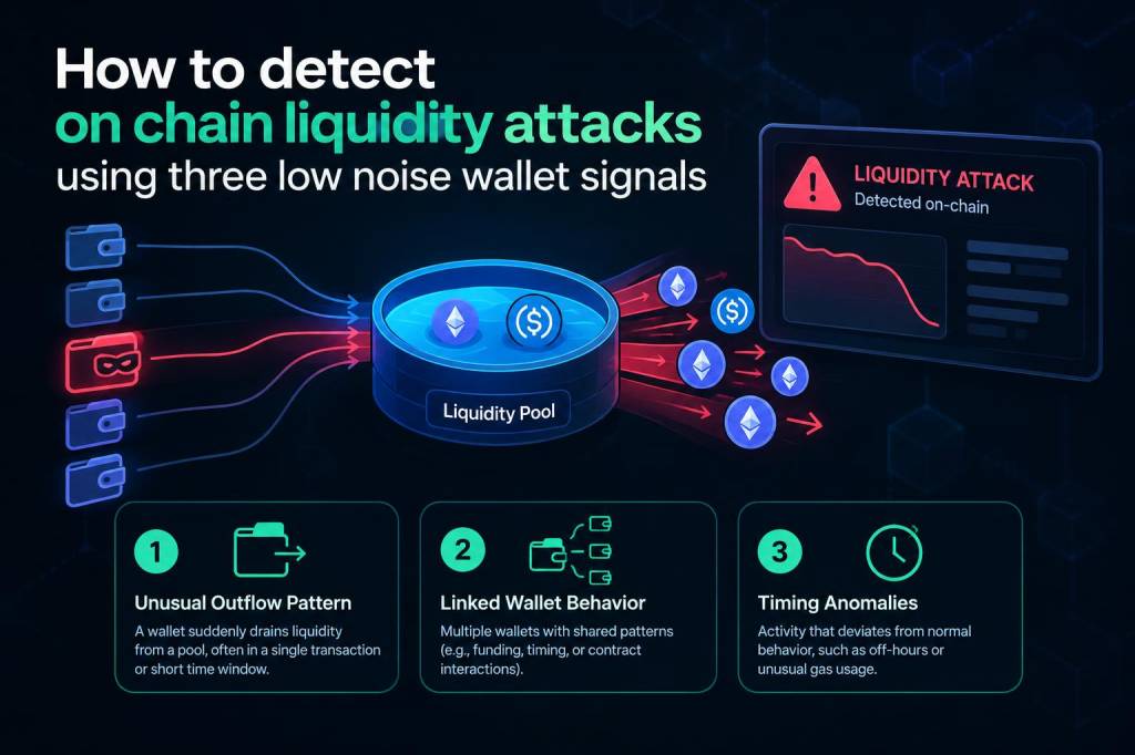 How to detect on-chain liquidity attacks using three low-noise wallet signals