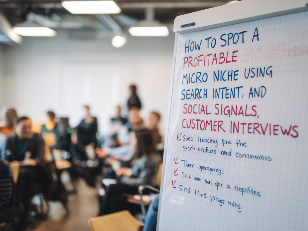 How to spot a profitable micro-niche using search intent, social signals and customer interviews