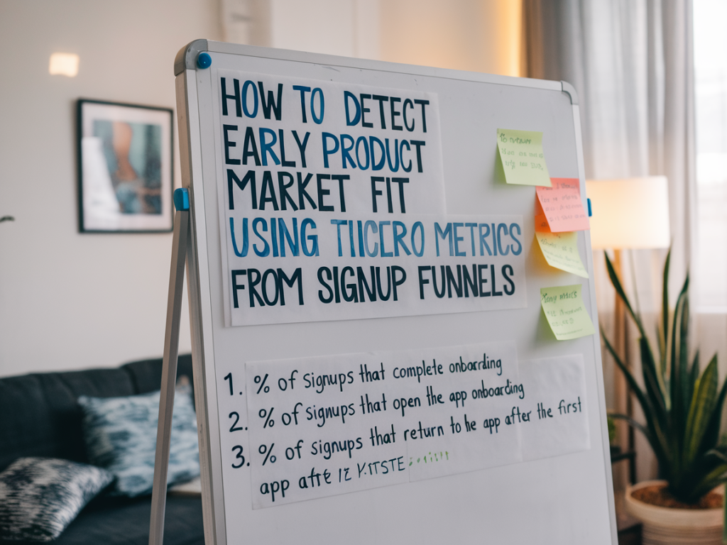 How to detect early product-market fit using three micro-metrics from signup funnels