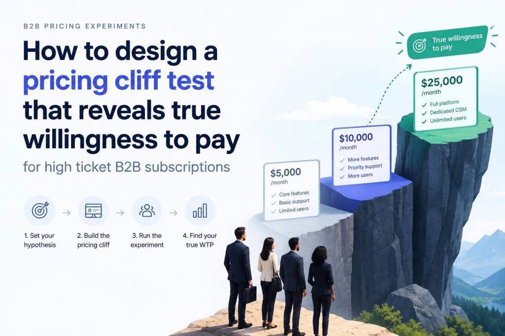 How to design a pricing cliff test that reveals true willingness to pay for high-ticket b2b subscriptions